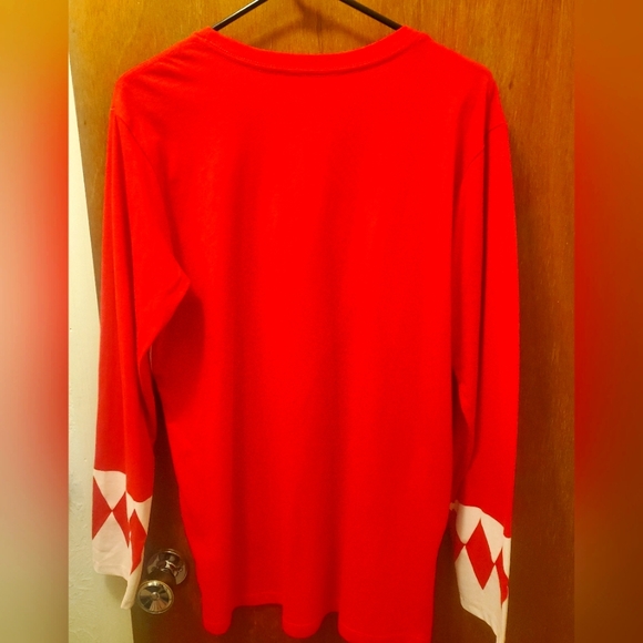 Power Rangers - Mighty Morphin - Red Long Sleeve Shirt w/ "helmet" Sunglasses - Picture 5 of 8
